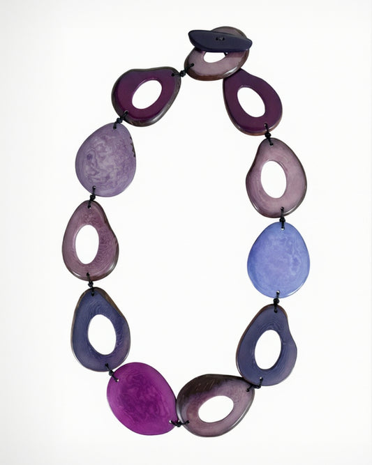 purple tagua nut necklace