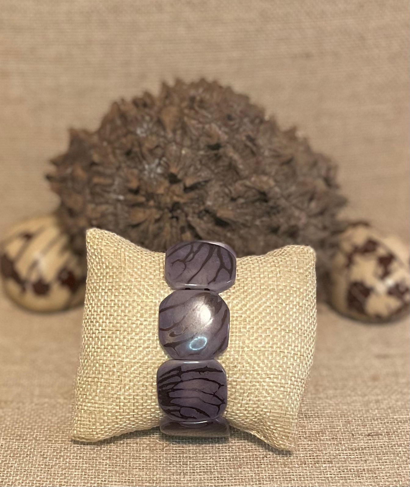 Light Purple Tagua Nut Bracelet