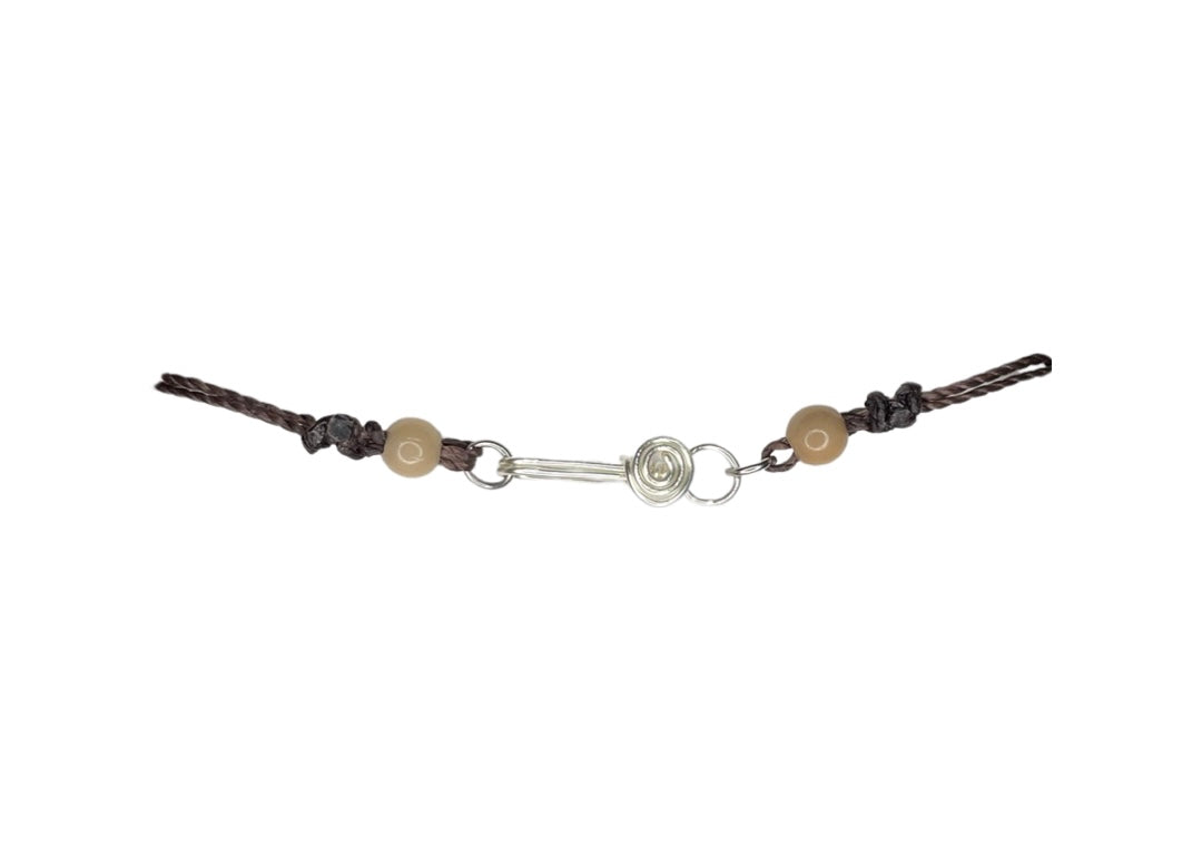 Brown Tagua Nut Rose and Earrings Set