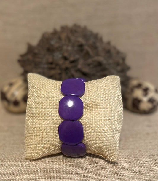 Purple Tagua Nut Bracelet