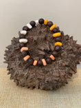 Load image into Gallery viewer, Tricolor and Brown Tagua Nut Stackable Bracelet
