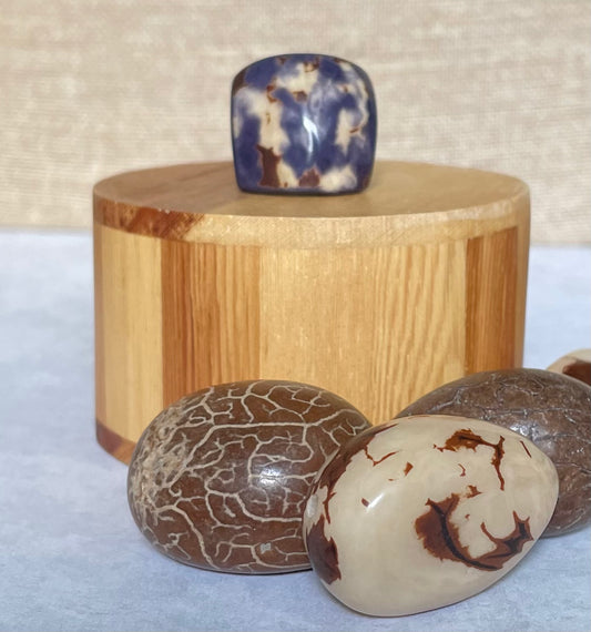 Dark Purple Tagua Nut Statement Ring