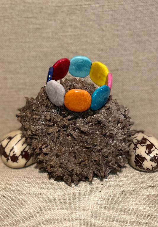 Multicolor Tagua Nut Bracelet