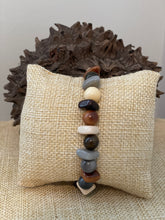 Load image into Gallery viewer, Black Gray Brown Stackable Tagua Nut Bracelet
