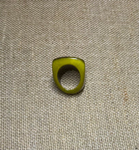 Load image into Gallery viewer, Olive Green Tagua Nut Statement Ring
