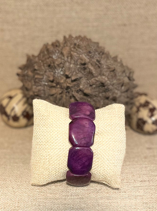 Purple Tagua Nut Bracelet