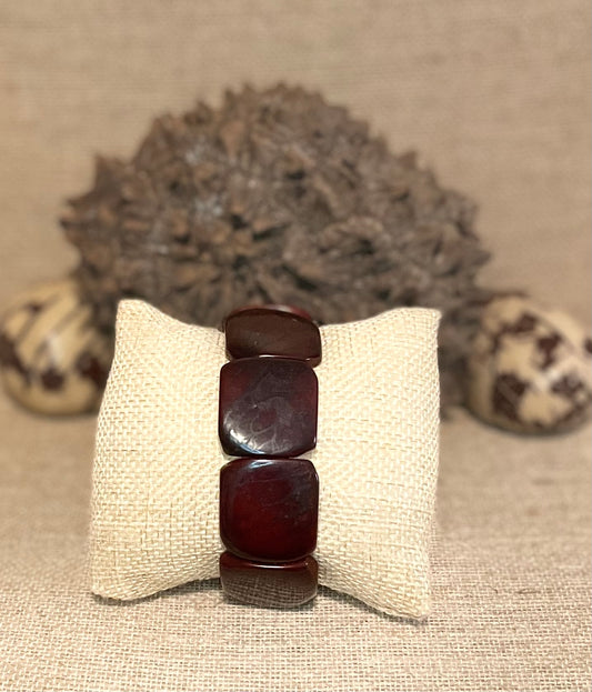 Dark Brown Tagua Nut Bracelet