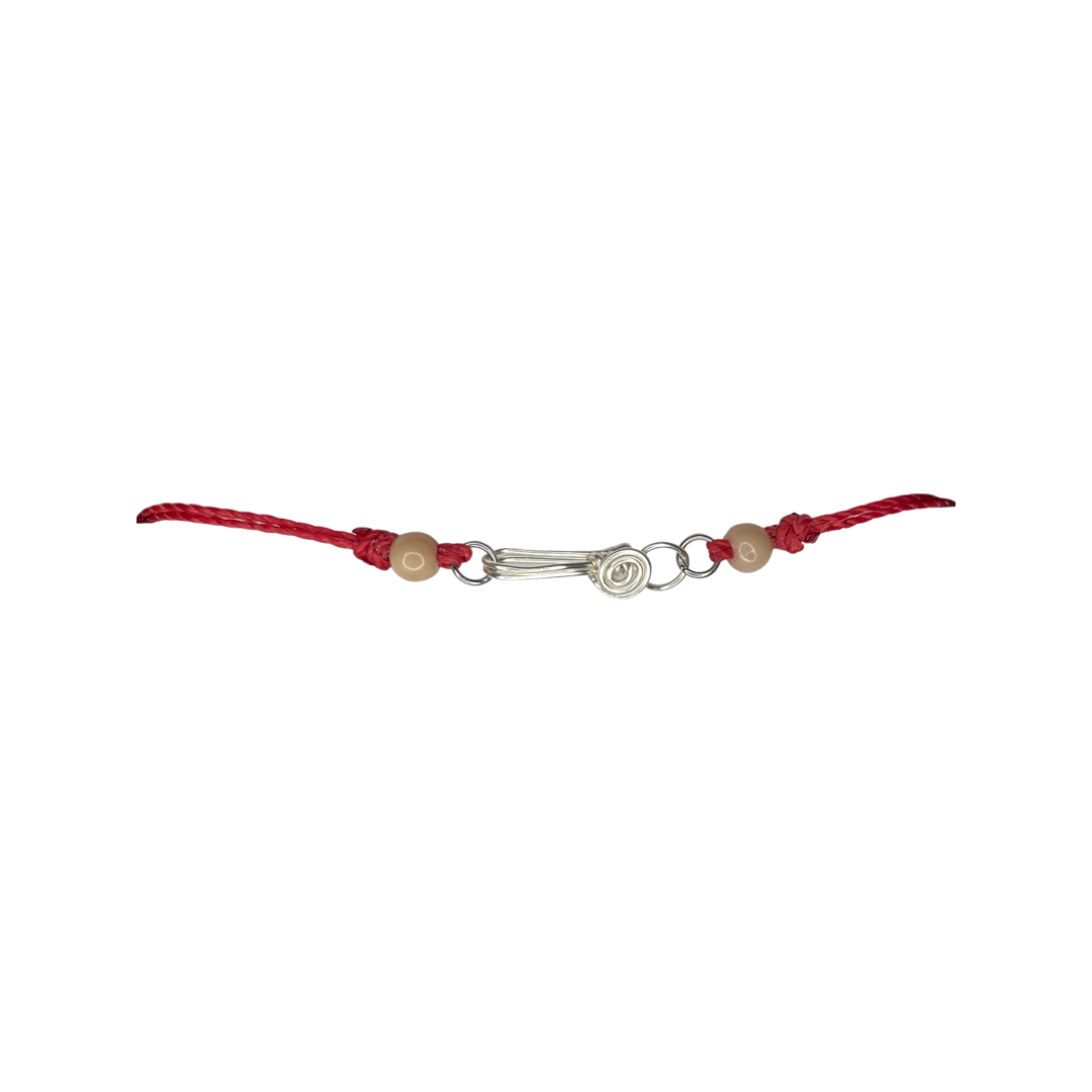 Red Tagua Nut Rose and Earrings Set