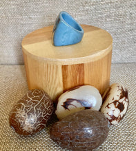 Load image into Gallery viewer, Light Blue Tagua Nut Statement Ring
