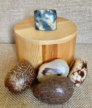 Load image into Gallery viewer, Light Blue Tagua Nut Statement Ring
