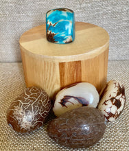 Load image into Gallery viewer, Turquoise Tagua Nut Statement Ring
