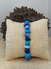 Load image into Gallery viewer, Shades of Blue Stackable Tagua Nut Bracelet
