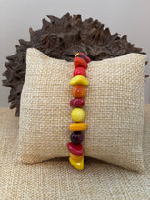 Load image into Gallery viewer, Yellow Orange Brown Stackable Tagua Nut Bracelet
