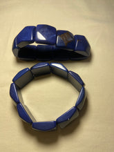 Load image into Gallery viewer, Blue Square Shape Tagua Nut Bracelet
