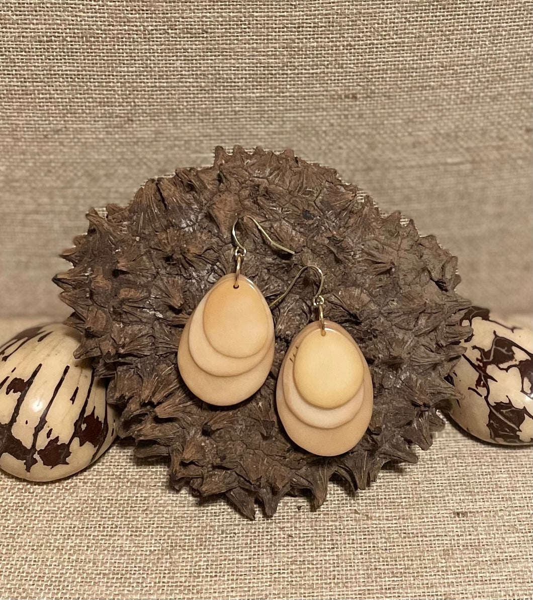 Ivory Tagua Nut Earrings