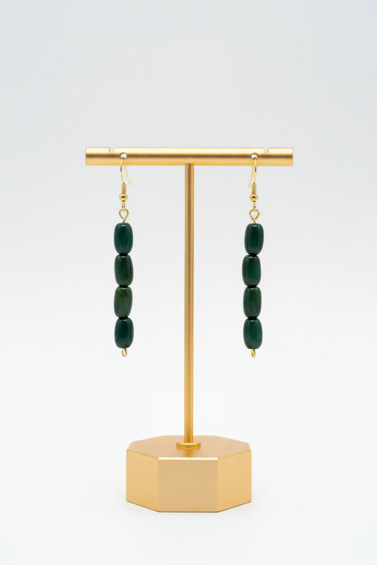 Green Tagua Autumn Earrings