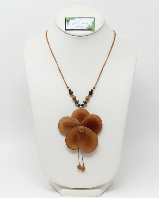 Brown Tagua Nut Rose
