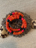 Load image into Gallery viewer, Handmade Orange red Tagua Nut Wrap Bracelet | Sustainable Vegetable Ivory
