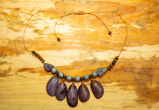 Ivory Brown Tagua Nut Adjustable Necklace (Click to see more options)