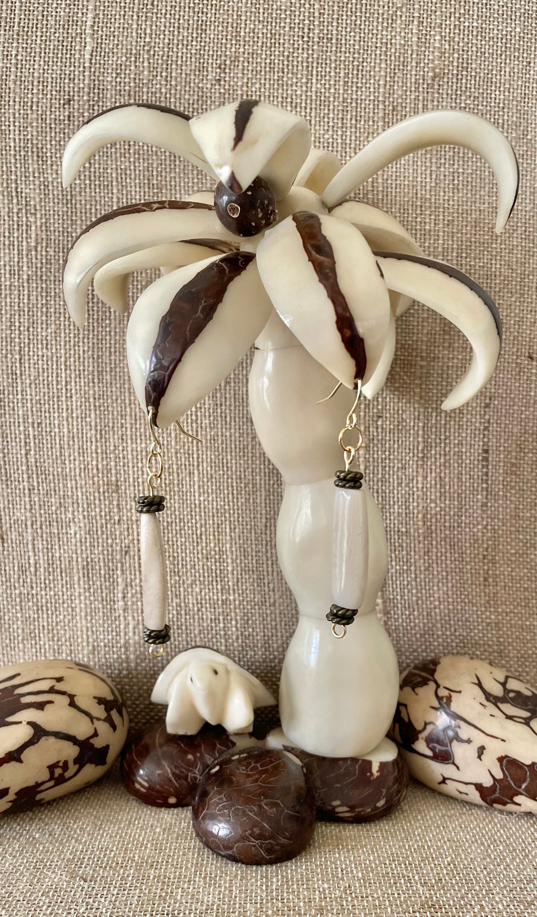 Ivory Tagua Nut Earrings