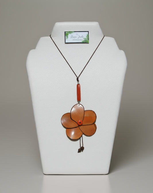 Orange Tagua Nut Rose
