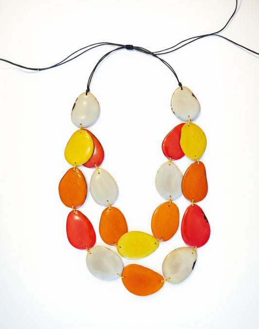 Orange_yellow_white_tagua_nut_statement_nacklace