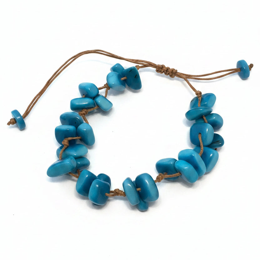 Turquoise Tagua Nut Adjustable Autumn Bracelet