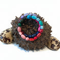 Load image into Gallery viewer, blue red fuchsia green Tagua Nut Wrap Bracelet | Handmade Sustainable Jewelry
