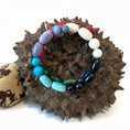 Load image into Gallery viewer, blue red fuchsia white turquoise  Tagua Nut Wrap bracelet | Handmade Sustainable Jewelry
