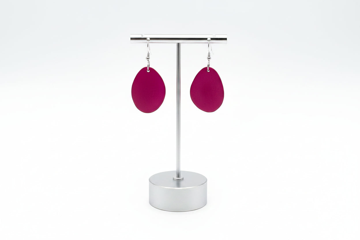 hot pink tagua earrings