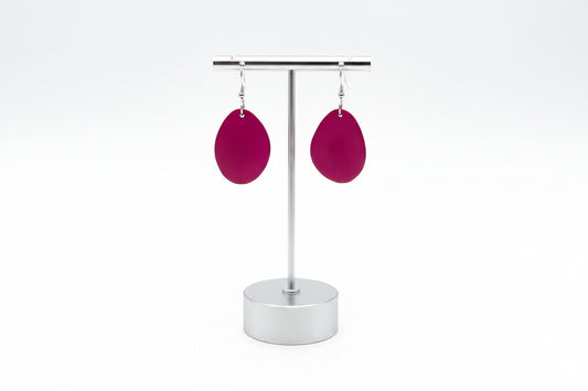 hot pink tagua earrings