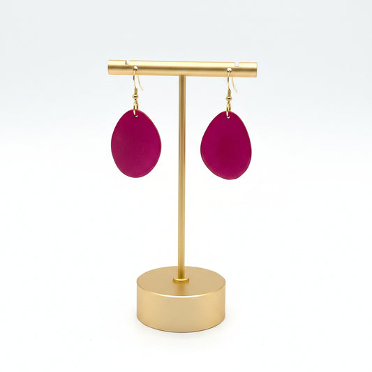 hot pink tagua earrings