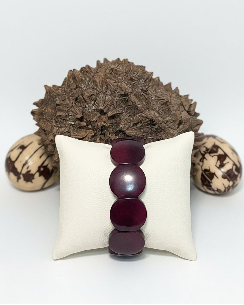 maroon tagua nut bracelet summer winter