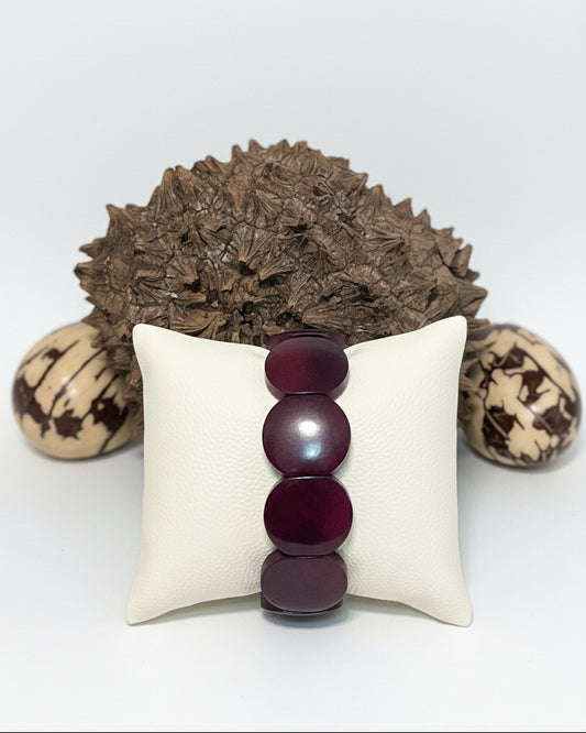 maroon tagua nut bracelet summer winter