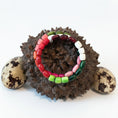 Load image into Gallery viewer, white red fuchsia green Tagua Nut Wrap Bracelet | Handmade Sustainable Jewelry
